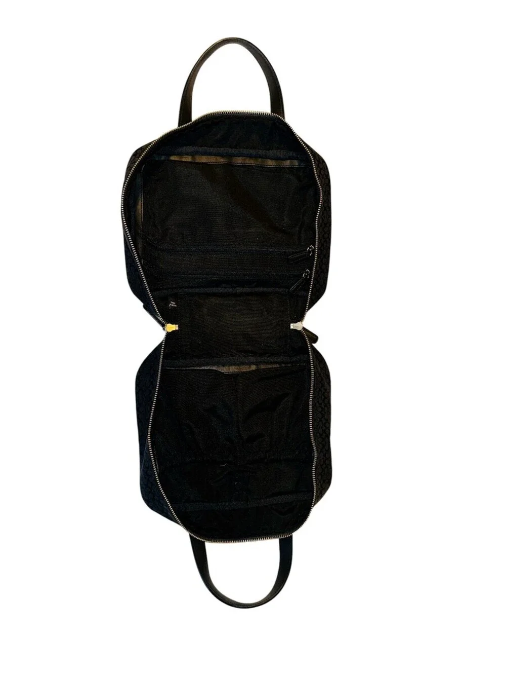 Coach Black Signature Jacquard Travel Organizer Bag